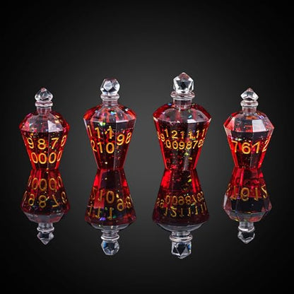 7PCS Potion DND Dice Set,Transparent Sharp Edge Dice Set D&D RPG Polyhedral Die,for Dungeons & Dragons, Pathfinder, and TTRPG Roleplaying Games (Red) - color: Red