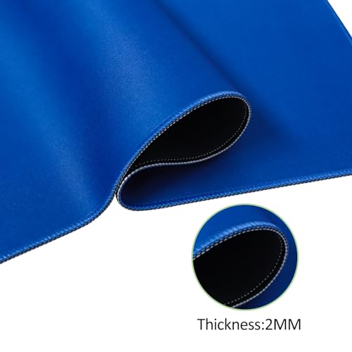 Large Mahjong Mat with Black Carrying Bag (Blue,31.5 inches), Anti Slip and Noise Reduction Table Cover for Mahjong, Poker, Card Games, Dominoes, Board Games, Slip Resistant Mat - color: Blue
