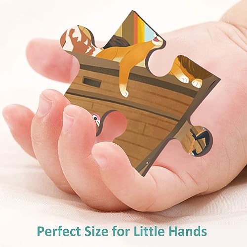 24 Piece Puzzles for Kids 3 Year Old, Noah's Ark | Religious Bible Puzzle, Wooden Jigsaw Puzzles, Ages 3-5, Preschool Puzzle for 3 4 5 Year Old, With Tray - style: 24 Piece