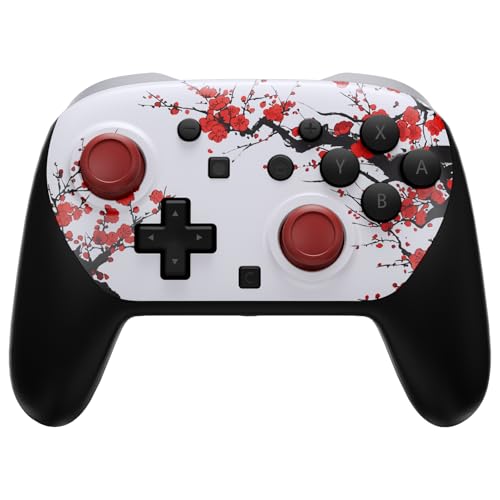 eXtremeRate DIY Replacement Faceplate Shell for Nintendo Switch 2 Pro Controller, Custom Front Housing Case, Thumbsticks and Screwdriver Tools for Switch 2 Pro Controller - Winter Blossom - color: Winter Blossom