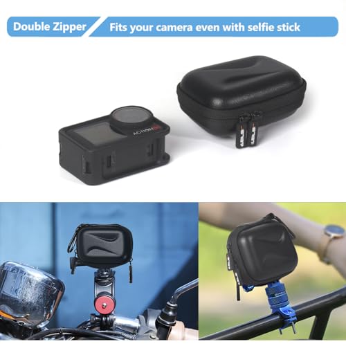JSVER Mini Carrying Case for GoPro Hero 13/12/11/10/9/8/7/6/5/4/3, DJI Osmo Action, AKASO EK7000 / EK7000 Pro / V50 Pro/Brave 4, Campark ACT74 / ACT76, Dragon Touch Vision 3, YI Lite / 4K+ - size: Small-T2