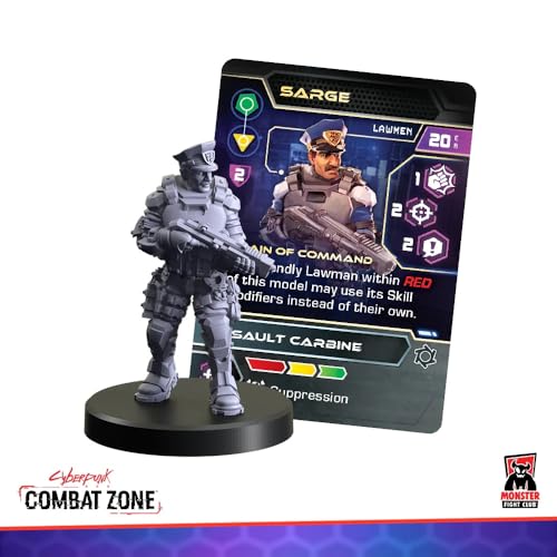 Monster Fight Club Cyberpunk Red Combat Zone Miniatures Expansion: Lawmen Starter Gang - style: Lawmen