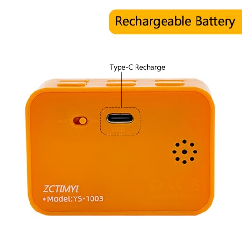 Digital Mini Timer Rechargeable, ON/Off Led Display Count Down/Up, 3 Preset Memory Times Loud Alarm Desk Timer for Kids Classroom Office Kitchen Cooking, Blue - color: Blue