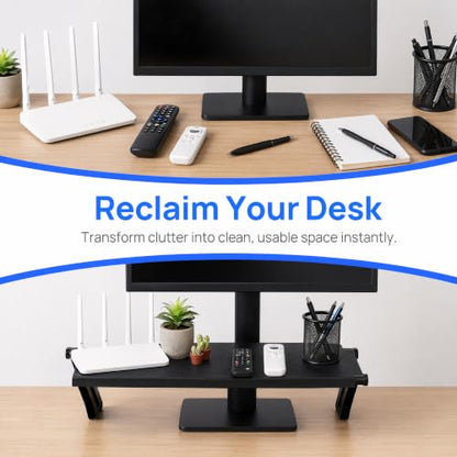11.5 Inch Adjustable Screen Top Shelf Organizer for TV Computer Monitor Flat Screen, TV Mount Top Shelf Used to Place Soundbar Cable Box Speakers Apple TV Play-Station Camera Frames Remote - size: 11.5