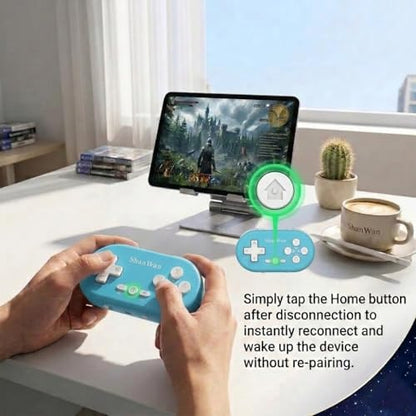 ShanWan Bluetooth Gamepad Keychain Sized Mini Controller for Switch, Windows, Android, iOS & PS4（Kabrilan） - color: Kabrilan