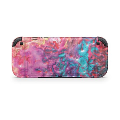 Glossy Glitter Gaming Skin Compatible with Nintendo Switch 2 Console Only - Paint Party - Premium 3M Vinyl Protective Wrap Decal Cover - Easy to Apply | Crafted in The USA by MightySkins - color: Paint Party, size: Switch 2 Console Skin Only, style: Gloss