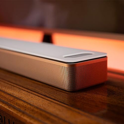 Bose Smart Ultra Dolby Atmos Soundbar, All-in-One Surround Sound System for TV, A.I. Dialogue Mode, Alexa and Google Voice Control, HDMI eARC, White | Includes HDMI eARC cable, optical cable, ADAPTiQ headset and remote for audio, connectivity and calibrat