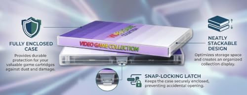 UniKeep Game Cartridge Storage Case for Nintendo Gameboy Advance - Holds 10 Games - color: purple