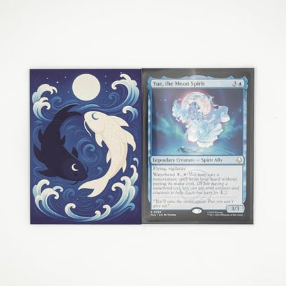 MTG Sleeves by Arcanum Industries, 103 Matte Card Sleeves for Magic The Gathering & TCG - Premium Shuffle Feel & Borderless Art with Black Interior (Spirit Koi)