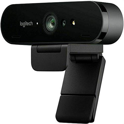 Logitech Brio Video Conferencing Webcam (Black) | 4K UHD, 5x zoom, HDR lighting correction, 65/78/90-degree FOV, noise-canceling mics