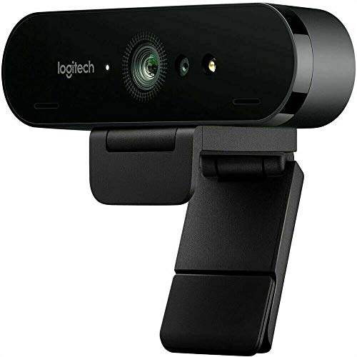 Logitech Brio Video Conferencing Webcam (Black) | 4K UHD, 5x zoom, HDR lighting correction, 65/78/90-degree FOV, noise-canceling mics