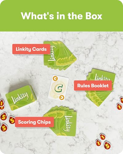 SimplyFun Linkity - Engaging Vocabulary and Word Association Educational Game for Ages 8 & Up, Perfect Word Game for Kids for Family Night, Classroom Learning, and Parties, for 3-8 Players - style: Linkity