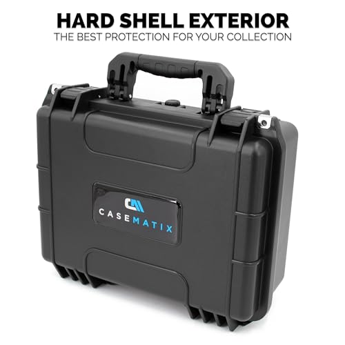 CASEMATIX 16" Waterproof Hard Case with Customizable Foam for Portable Electronics, Tools and Accessories - Hard Shell Plastic Case with Pre-Diced Travel Case Foam Interior - size: 16"