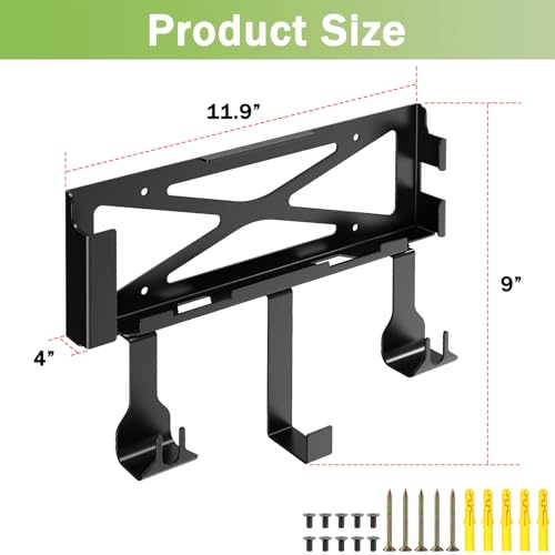 PS4 Original Console Wall Mount Bracket Kit(Old Model) | Comes with detachable dual controller holders and headphone hanger, mount near or behind TV
