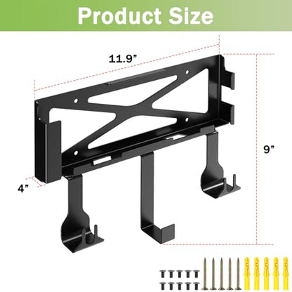 PS4 Original Console Wall Mount Bracket Kit(Old Model) | Comes with detachable dual controller holders and headphone hanger, mount near or behind TV