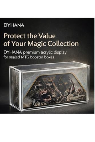 Acrylic Display Case for Magic: The Gathering Booster Boxes, Clear Protective Hard Case with Removable Lid, Fits Standard MTG Sealed Boxes