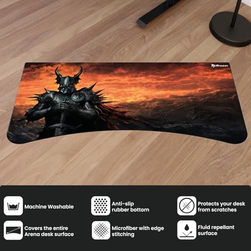 Arozzi Arena Gaming Desk Pad D016 | Full Desk Mouse Pad, Washable Desk Mat, Anti-Slip Rubber Base, Water-Resistant Surface - color: D016