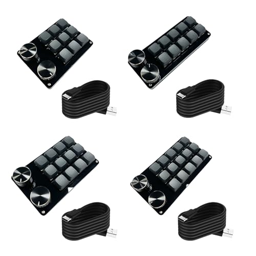 Programmable Macro Keyboard with 2Knobs, Mechanical Gaming Keypad, Hot Swappable Switches, USB Connection