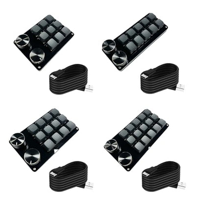 Programmable Macro Keyboard with 2Knobs, Mechanical Gaming Keypad, Hot Swappable Switches, USB Connection
