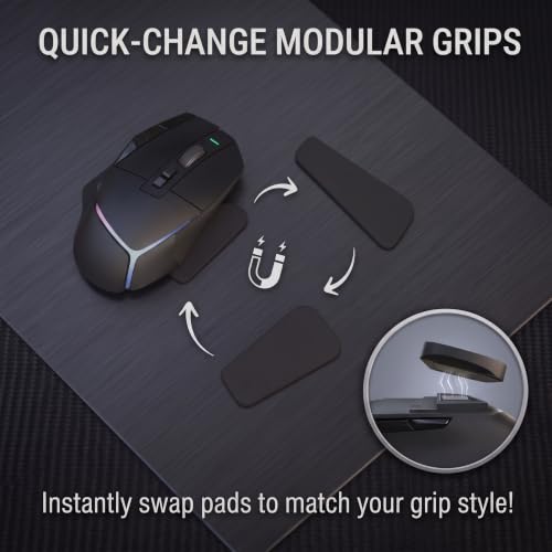 Universal Pinky Finger Rest for Flat-Sided Gaming Mice Ergonomic Grip Mod for Comfort, Aim Stability & Fatigue Relief Adhesive-Free ABS Polymer