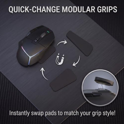 Universal Pinky Finger Rest for Flat-Sided Gaming Mice Ergonomic Grip Mod for Comfort, Aim Stability & Fatigue Relief Adhesive-Free ABS Polymer