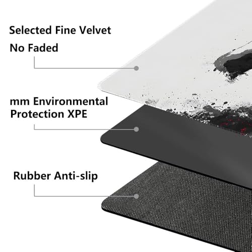 MTG Playmat 24x14 Inch | Optional Game Zone Layout | Non-Slip Rubber Base | Stitched Edges | Includes Free Storage Bag | for TCG, Board Games, and Desk Use(Inkbound,Without Zone) - color: Inkbound, style: Without zone