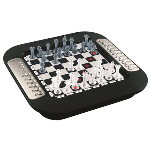 Lexibook Chessman® FX, Electronic Chess Game with Tactile Keyboard and Light and Sound Effects, 32 Pieces, 64 Levels of Difficulty, Family Board Game, Black/Grey, CG1335 - style: CG1335