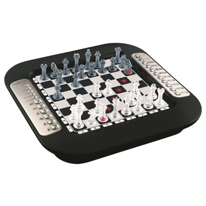 Lexibook Chessman® FX, Electronic Chess Game with Tactile Keyboard and Light and Sound Effects, 32 Pieces, 64 Levels of Difficulty, Family Board Game, Black/Grey, CG1335 - style: CG1335