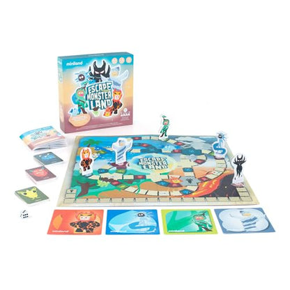 Miniland Cooperative Anti-Bullying Board Game for Kids 4+, Includes Board, Avatars and Educational Guide, 2 to 4 Players | Escape from Monsterland - color: Escape from Monsterland