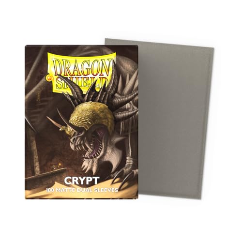 Dragon Shield | Matte Dual Standard Size Card Sleeves | 100 CT - Smooth & Tough Premium TCG Sleeves - Compatible with Pokemon, Flesh & Blood, One Piece & Magic the Gathering | Crypt - color: Crypt