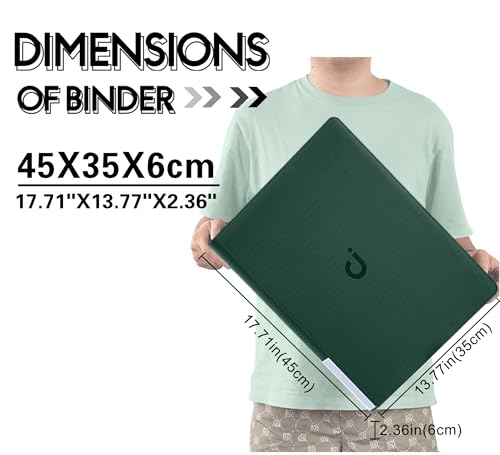 D DACCKIT Card Binder 16 Pocket - Fits 1024 Cards，4X4 Ringless Card Album with Sleeves for Trading Cards & Sports Cards（Model A，Blackish Green） - color: Blackish Green