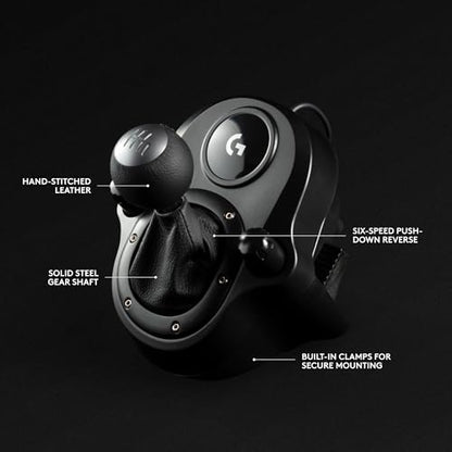 Logitech G923 Racing Wheel and Pedals, TRUEFORCE Force Feedback + Logitech G Driving Force Shifter - Real Leather, For PS5, PS4, PC, Mac - Black - style: Playstation|PC