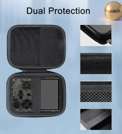 Carrying Case for R36S/ RG36 Pro/ R36 Pro/ RG353VS/ RG353V Retro Game Consoles Portable Video Gaming Console Travel Bag Protection EVA Carrying Box Handheld Emulator Storage Holder Organizer