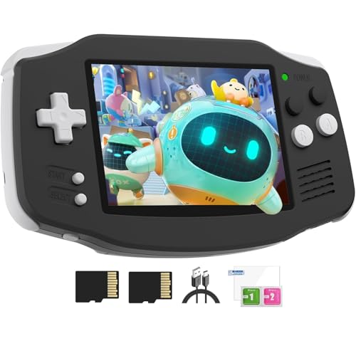 Anbenric RG34XX Retro Handheld Game Console Linux OS 3.4 Inch IPS 720*480 Screen 64G Card 5000+ Classic Games RG34XX H700 64-bit 3500mAh Battery Game Player Compatible with WiFi Bluetooth Black - style: RG34XX-Black