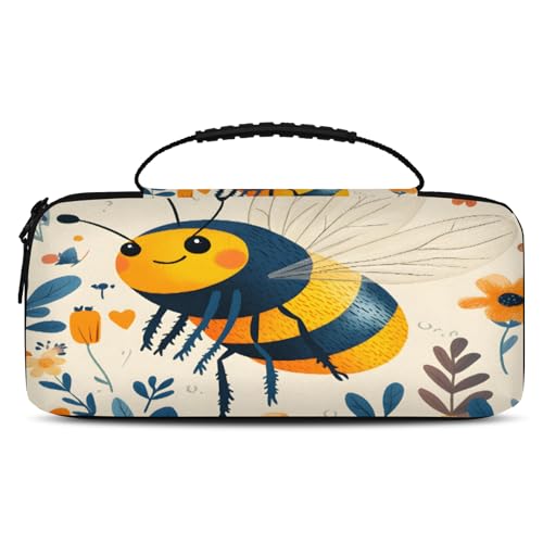 Adornori Bee Carrying Case Compatible with Nintendo Switch 2, with 20 Games Cartridges, Portable Travel Carry Case Pouch for Accessories & Game Cards, Floral - color: Multicolor 17