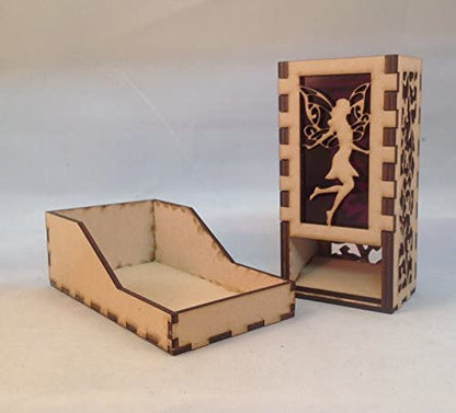 Fairy Mini Dice Tower v1 Purple Acrylic Window Laser Cut MDF Unique Fast Shipping
