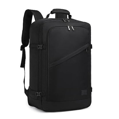 Kono Carry on Backpack, Airline Approved Under Seat Travel Backpack - color: Black, size: Small