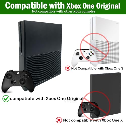 BracNova Wall Mount for Xbox One,Steel Wall Mount Kit for Xbox One Original and Power Brick Mount-Xbox One Stand with 3 Detachable Controller Holder and Headphone Hook