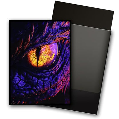 MTG Card Sleeves, Ultra Clear Front & Matte Finish Back, 100 Count Standard Size Matte Art Sleeve for Magic The Gathering - color: Dragon's Eye