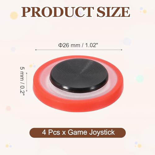 PATIKIL 4 Pcs Mobile Phone Game Joystick, Frosted Spiral Game Control Touch Screen Joystick with Storage Box for Mobile Tablet Smart Phone, Red - color: Red