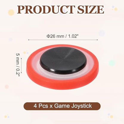 PATIKIL 4 Pcs Mobile Phone Game Joystick, Frosted Spiral Game Control Touch Screen Joystick with Storage Box for Mobile Tablet Smart Phone, Red - color: Red