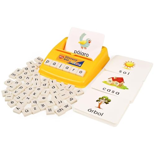 BOHS Spanish Literacy Wiz Fun Game - Espanol Lower Case 60 Flash Cards - Preschool Language Learning Educational Toys-Pack of 6