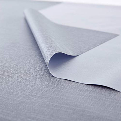 NLMUVW Square Vinyl Tablecloth, Small Heavy Duty PVC Table Cloth 100% Waterproof Oil Proof Wipe Clean Table Cover for Kitchen Dining Picnic, Grey, 42 x 42 inch - color: Grey, size: 42" x 42" (Square)
