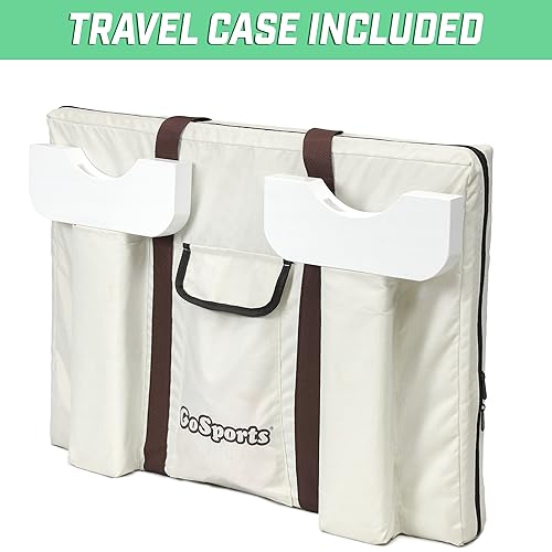 GoSports 2 foot Width Giant 4 in a Row Game with Carrying Case, Made from Wood - style: Classic