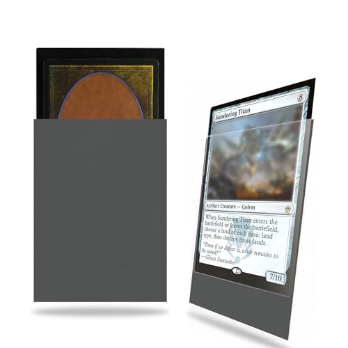 Grey Card Sleeves 200 Pack Compatible with MTG Card Sleeves,Sturdy Sleeves | Matte Back Finish, Perfect Shuffling - Protect All Your Trading Cards Collectible Cards, Never Tear - color: Dark Grey, size: 200 pack Card Sleeves
