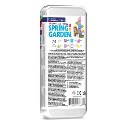 MAGNA-TILES microMAGS 24-Piece Spring Garden Travel Set, The Original Magnetic Building Brand - style: Spring Garden