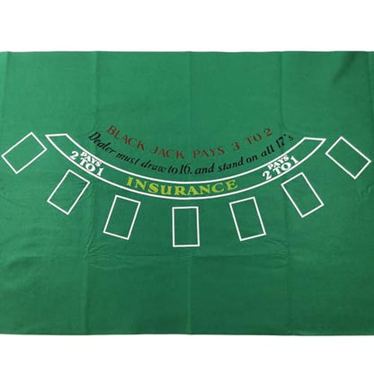 Blackjack Table Top Felt Layout - 36" x 72" Rectangle Las Vegas Style Green Casino Poker Table Cover Mat, Great for Poker Game Night Events Theme Party Fundraisers & Gatherings (Pack of 2) - size: 72" x 36" (Rectangular) (Pack of 2), style: Blackjack