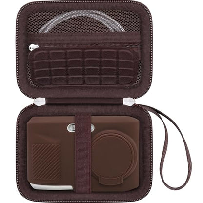 Canboc Hard Case for KODAK PIXPRO FZ55/ FZ45/ FZ43/ FZ53 16MP Digital Camera, Vlogging Camera Bag, Zipper Mesh Pocket fit Cable, SD Card, Brown (Case Only) - color: T-Brown