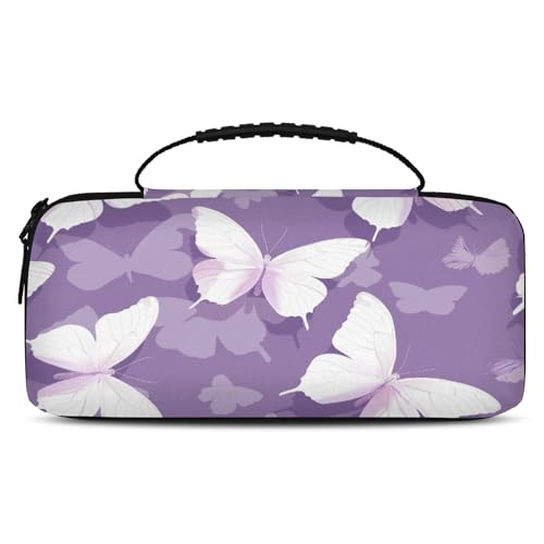 Adornori Butterfly Carry Case Compatible with Nintendo Switch 2, with 20 Games Cartridges, Purple Portable Travel Carrying Case Pouch for Accessories & Games - color: Multicolor 5