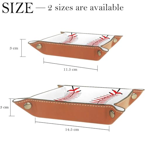 Baseball Dice Tray Folding Square PU Leather Dice Rolling Tray | Portable Dice Trays for Dice Games Like RPG, DND and Other Table Games, Folded 4.5x4.5x1.2inch - color: Baseball